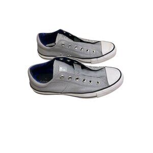 Converse All Star Chuck Taylor Gray Slip-On Sneakers With Galaxy Print Interior